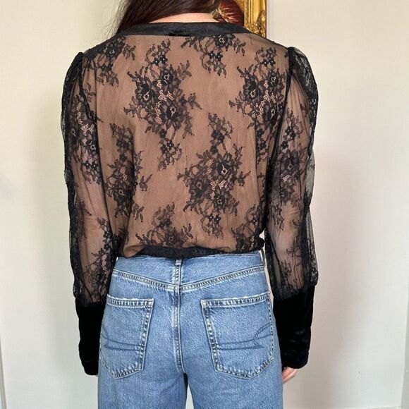 Do + Be Curve Lace Black Longsleeve Bodysuit Size 1X - Picture 3 of 6